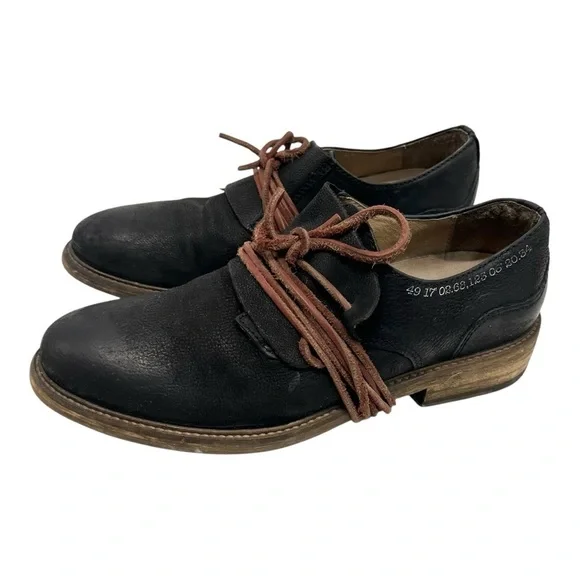 John Fluevog Warde Black Leather Oxford Unisex Handcrafted Shoes Men’s 7 Women 9 - Picture 3 of 16